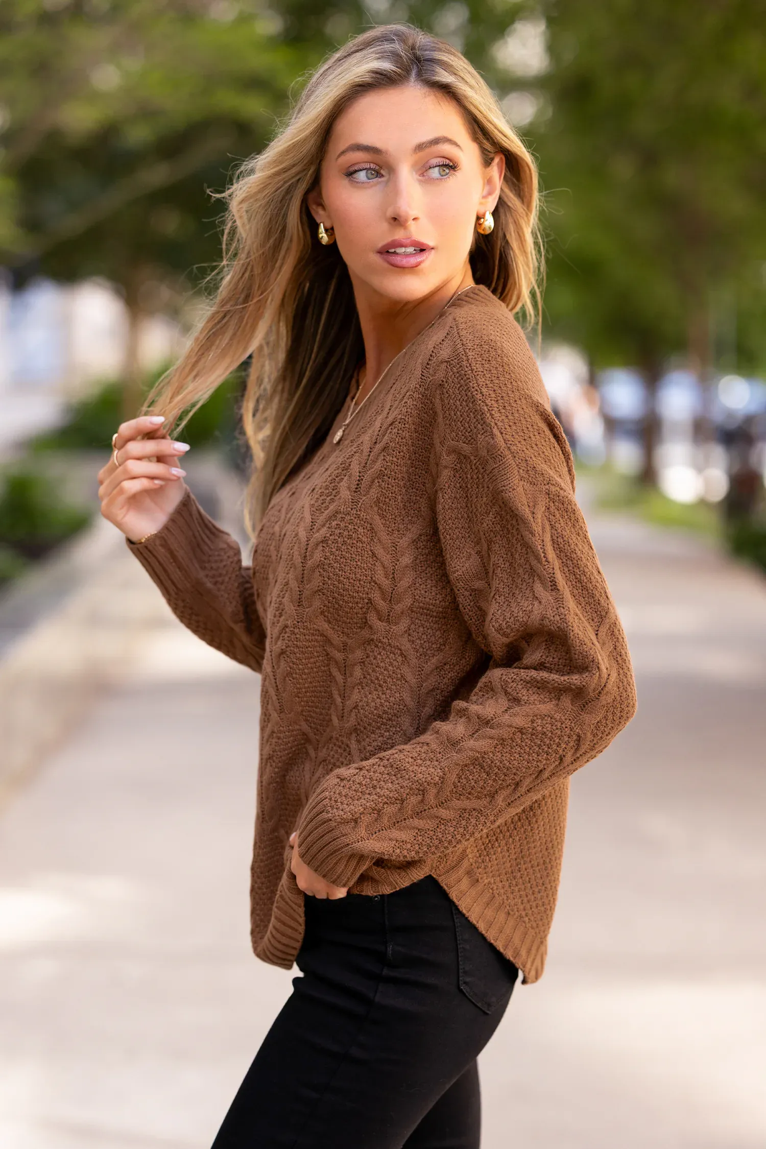 Toasting Marshmallows Brown Sweater-thumbsimg1